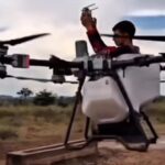 Drone pulverizando gado em Parambu Ceará - risco de ação judicial e perda de equipamento