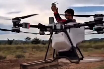 Drone pulverizando gado em Parambu Ceará - risco de ação judicial e perda de equipamento