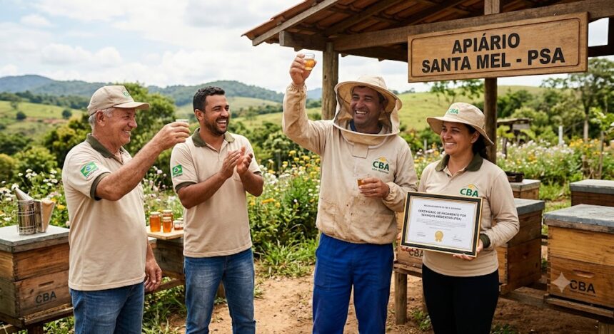 apicultores comemoram o pagamento por servicos ambientais
