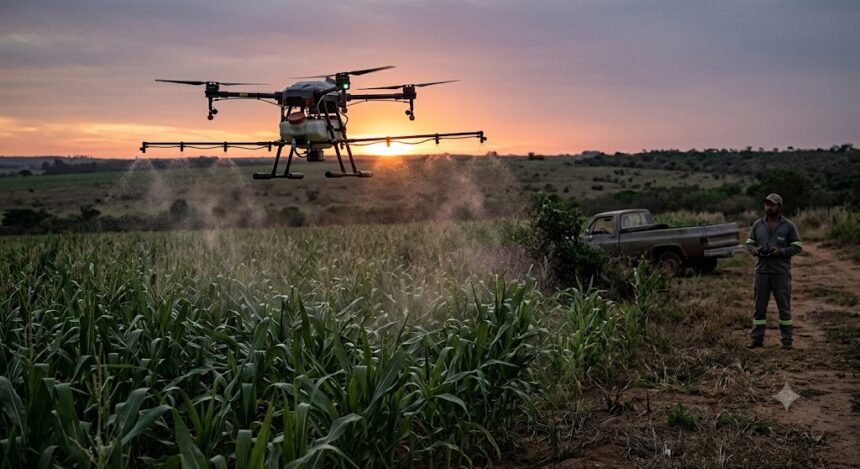 DRONE ILEGAL PULVERIZANDO