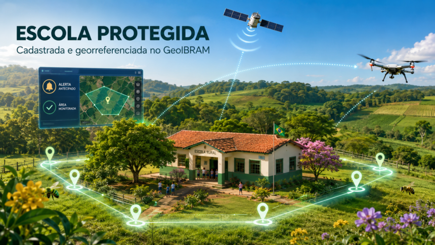 Milhares de escolas rurais já constam georreferenciadas na base de dados do GeoIBRAM. No entanto, para que os alertas automáticos cheguem ao e-mail correto da direção, a instituição precisa solicitar a ativação do seu ponto